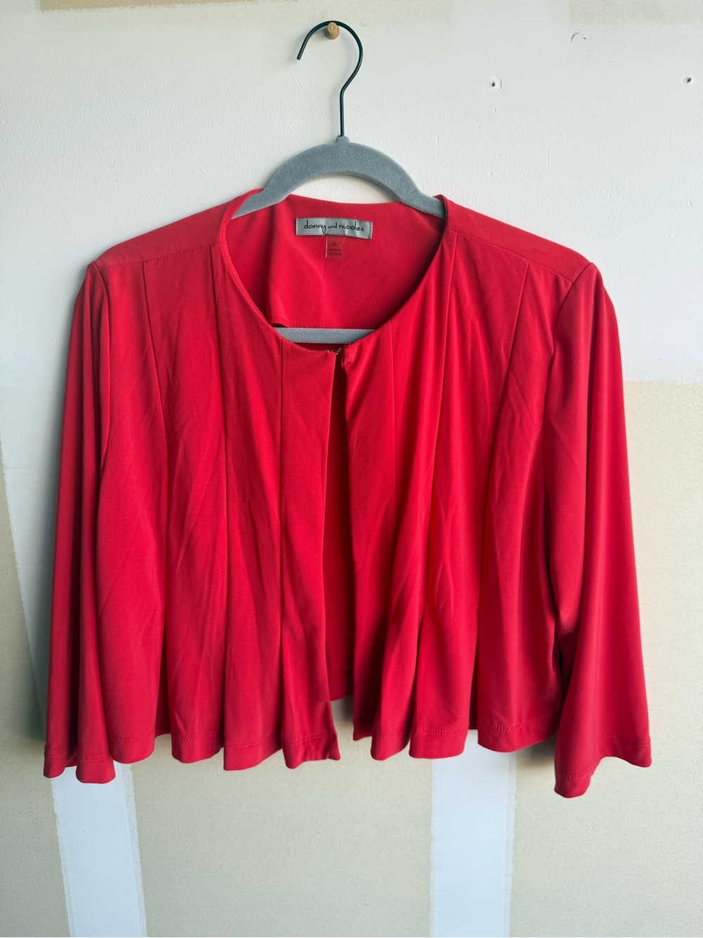 Danny & Nicole Red Open-Front Women's Cardigan